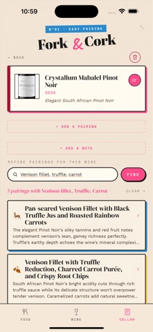 Fork & Cork iPhone screenshot