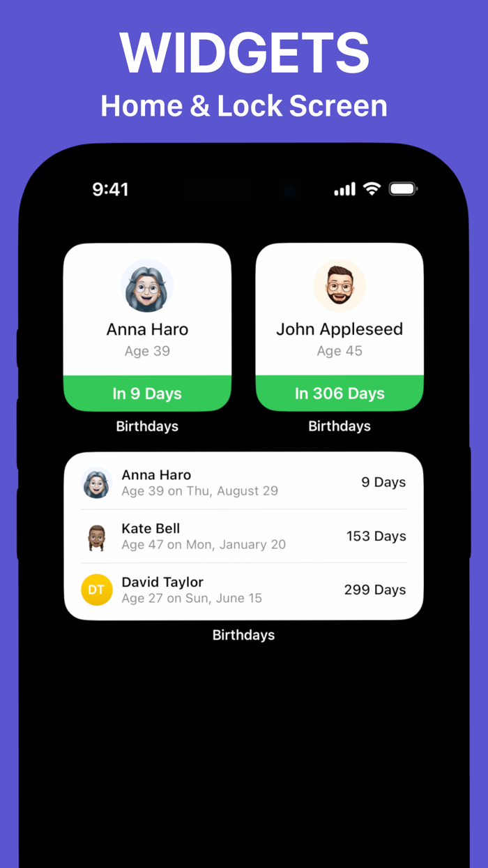 Birthdays - Countdown  Track