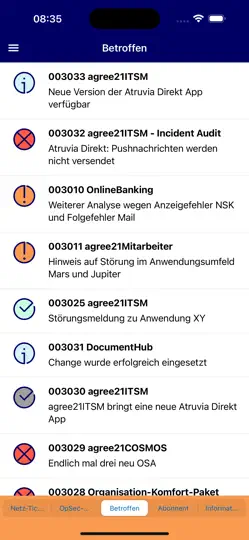 Screenshot von Atruvia Direkt auf dem iPhone 3