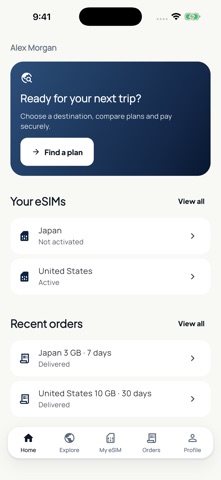 Global eSIM — Travel Data Screenshot 1 of 6