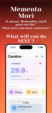 Memento Mori - Life Tracker screenshot
