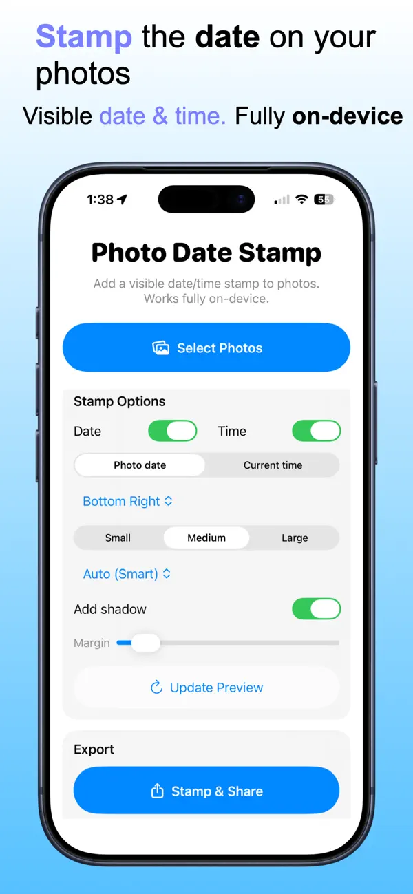 Screenshot #1 pour Date Stamp Photos