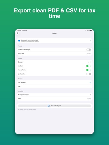 ReceiptZero: Receipt Scanner iPad screenshot