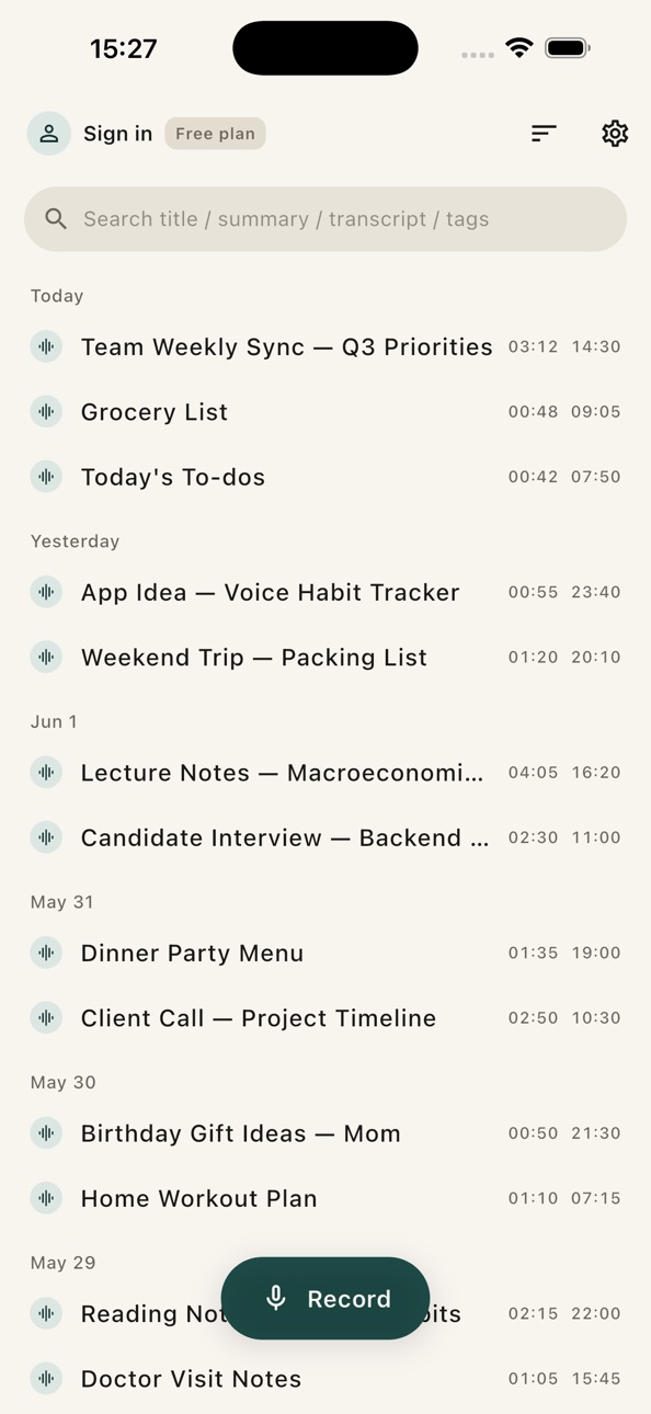 iPhone screenshot