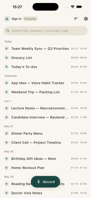 VoiceMemo: AI Voice Notes screenshot 1