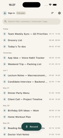 VoiceMemo: AI Voice Notes Screenshot 1 of 4