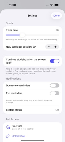 Cue: Hands-Free Flashcards Screenshot 5 of 5