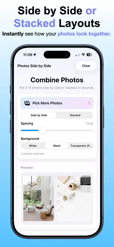 Combine Photos - Side By Side screenshot 1 of 4