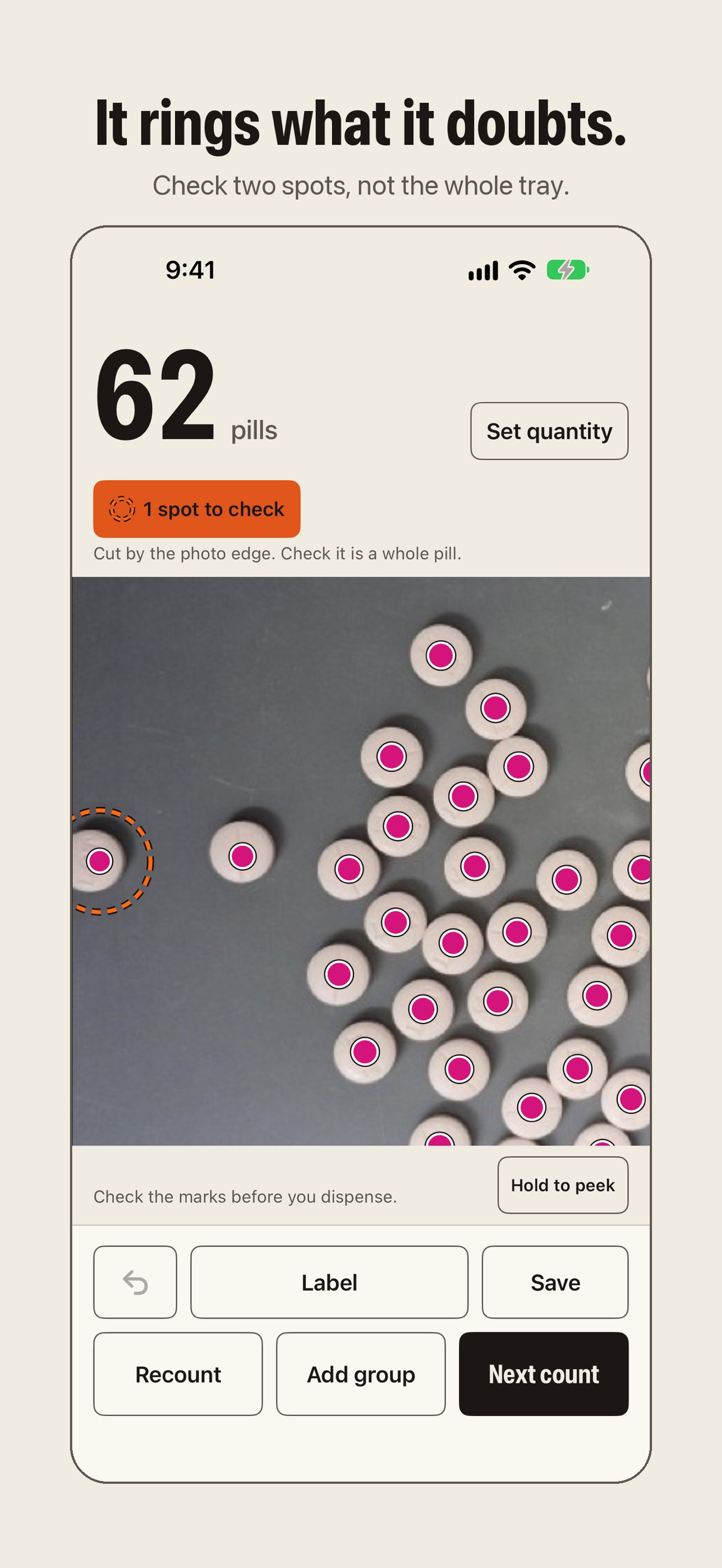 Screenshot 1 of Pillmark: Pill Counter