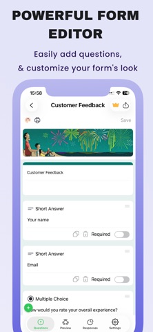 AI Form Builder & Survey Maker iPhone screenshot