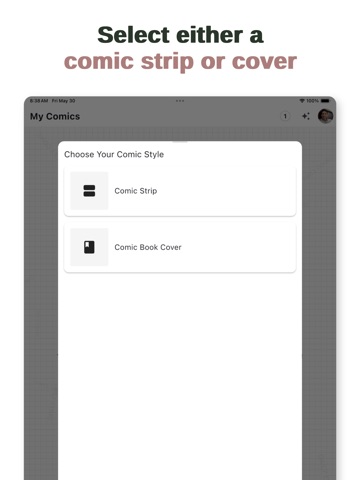 Cartoon Yourself - My Comics iPad screenshot