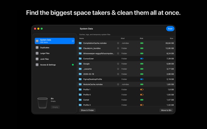 Data Sweeper: 磁盘清理 screenshot