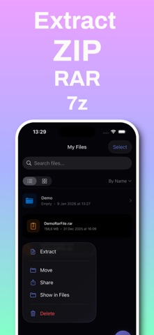 Unzipy - ZIP & RAR Extractor Screenshot 2 of 5