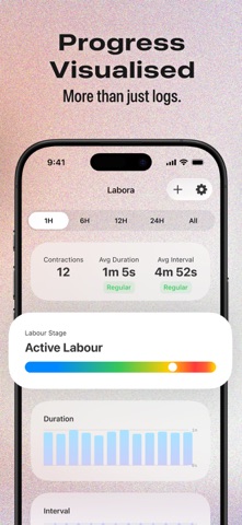 Contraction Timer: Labora iPhone screenshot 3