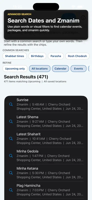 Pocket Luach Deluxe screenshot 7 of 9