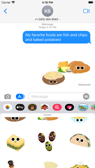 Foods of the World Stickers Screenshot