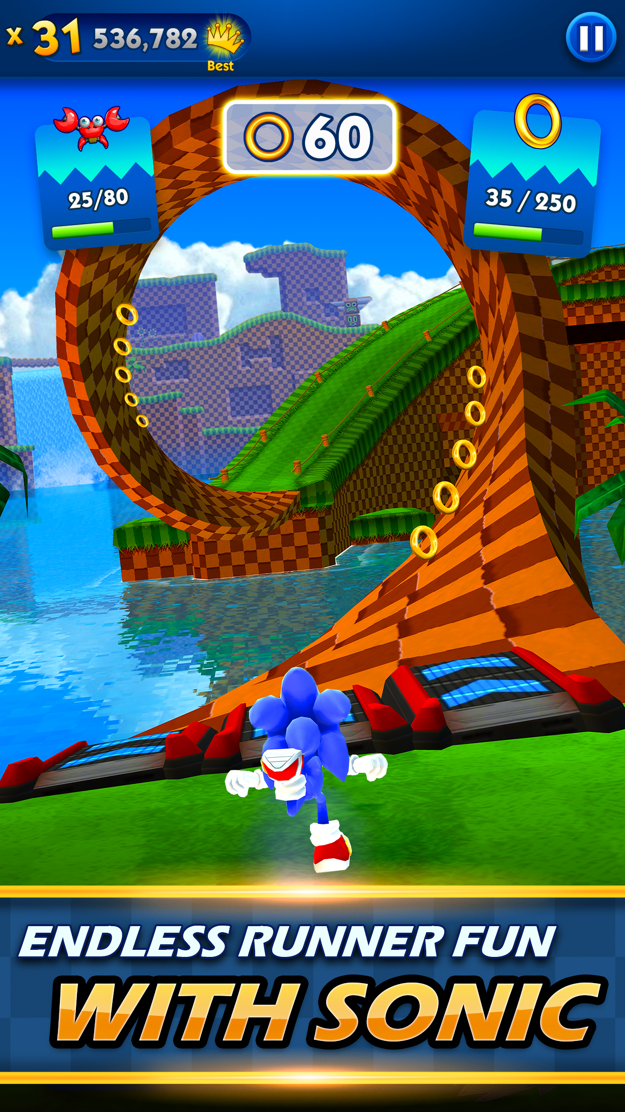 Sonic Dash: Fun Endless Runner screenshot 1