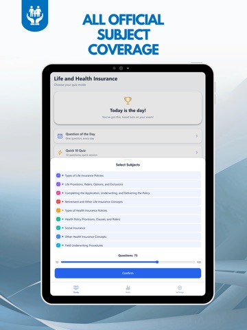 Life Insurance Exam Practice iPad screenshot
