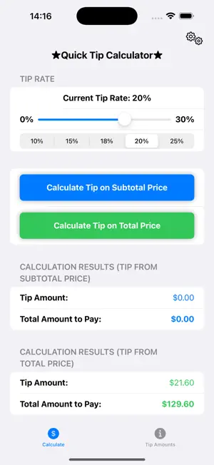 Simple Tip Calc USA screenshot 2