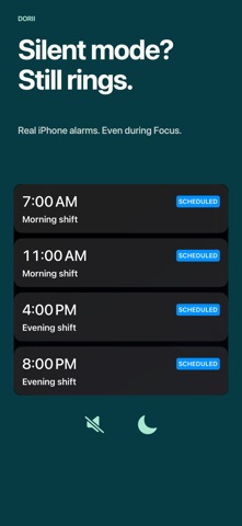 Dorii: Shift Schedule Alarms iPhone screenshot