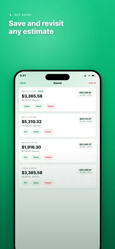 Set Aside: Freelancer Tax QC screenshot 4 of 5