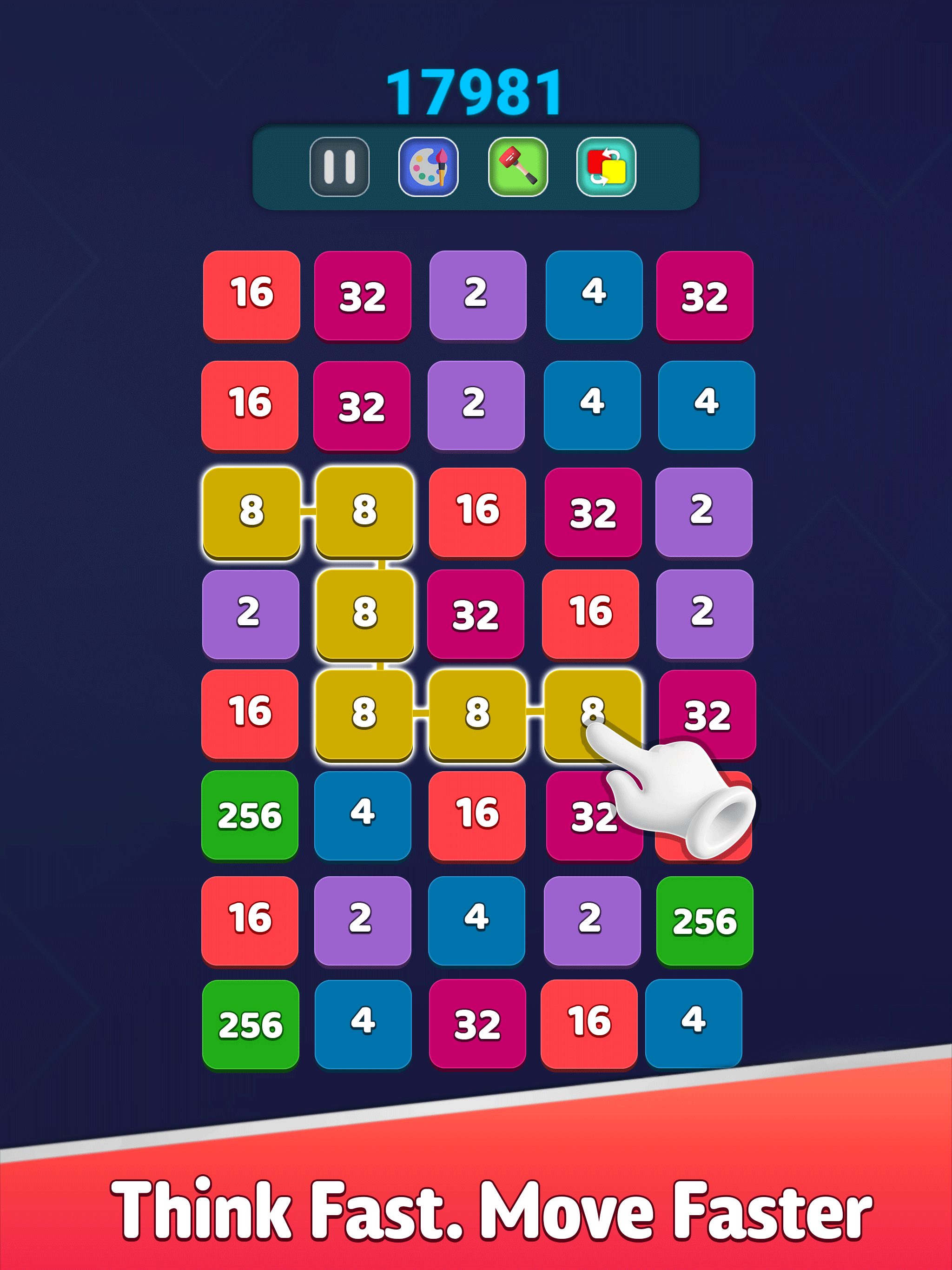 2048 Puzzle Number Match