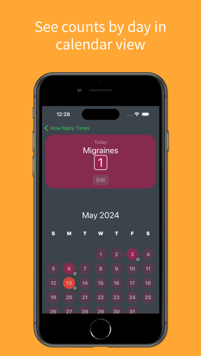 How Many Times app Screenshot