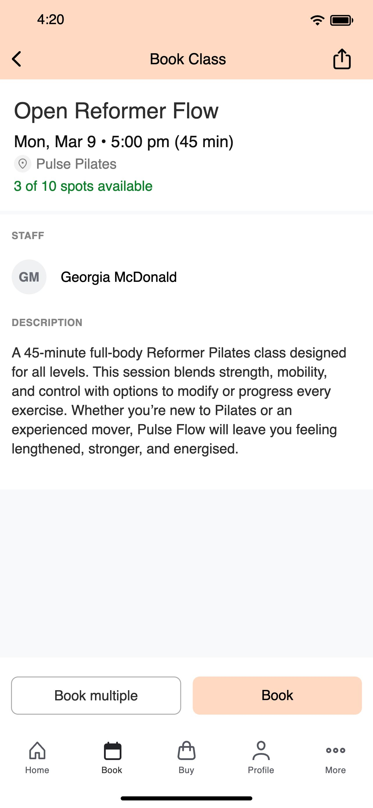 Pulse Pilates screenshot 3