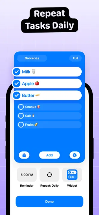 To Do List Widget: Screenshot 4 von 6