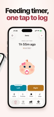 Baby Tracker Breastfeeding App iPhone screenshot