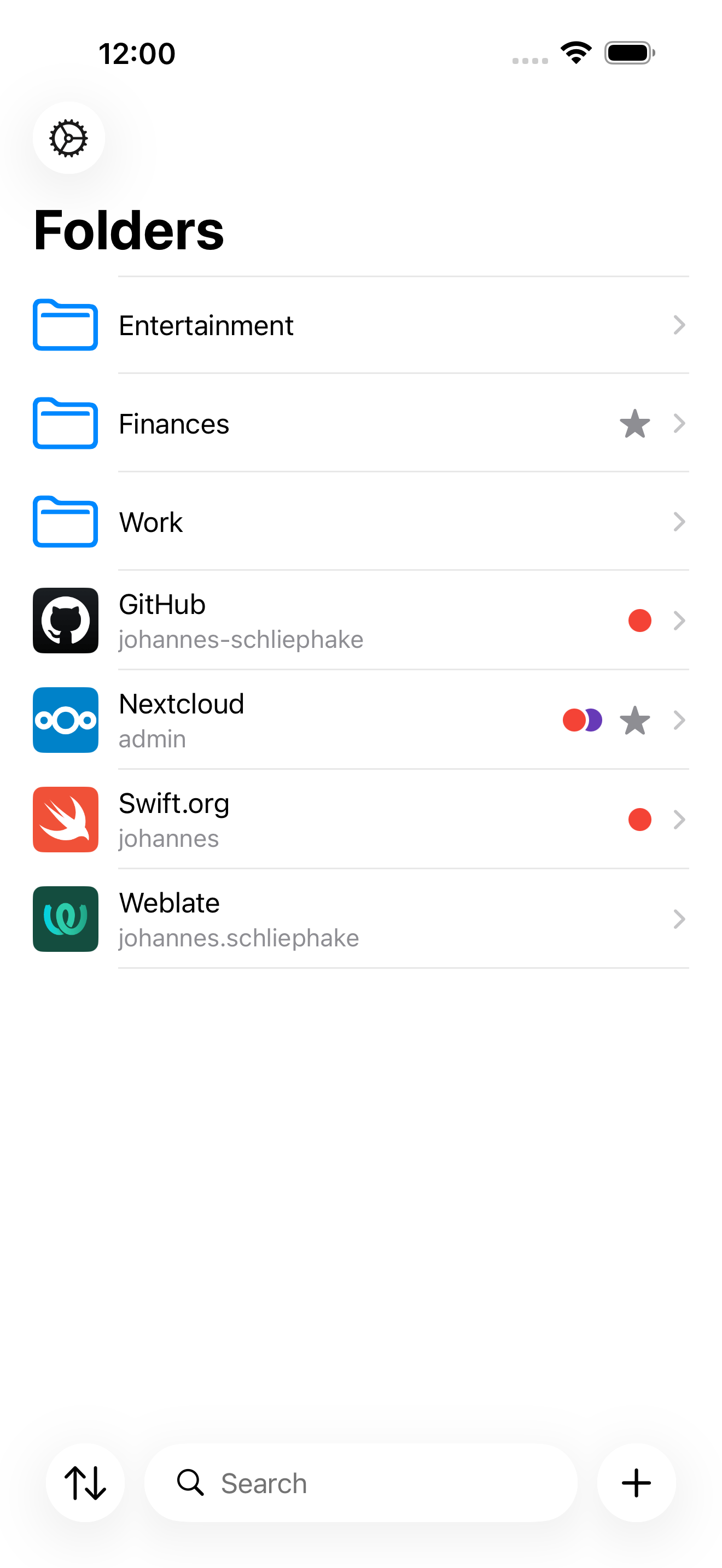 Passwords for Nextcloud