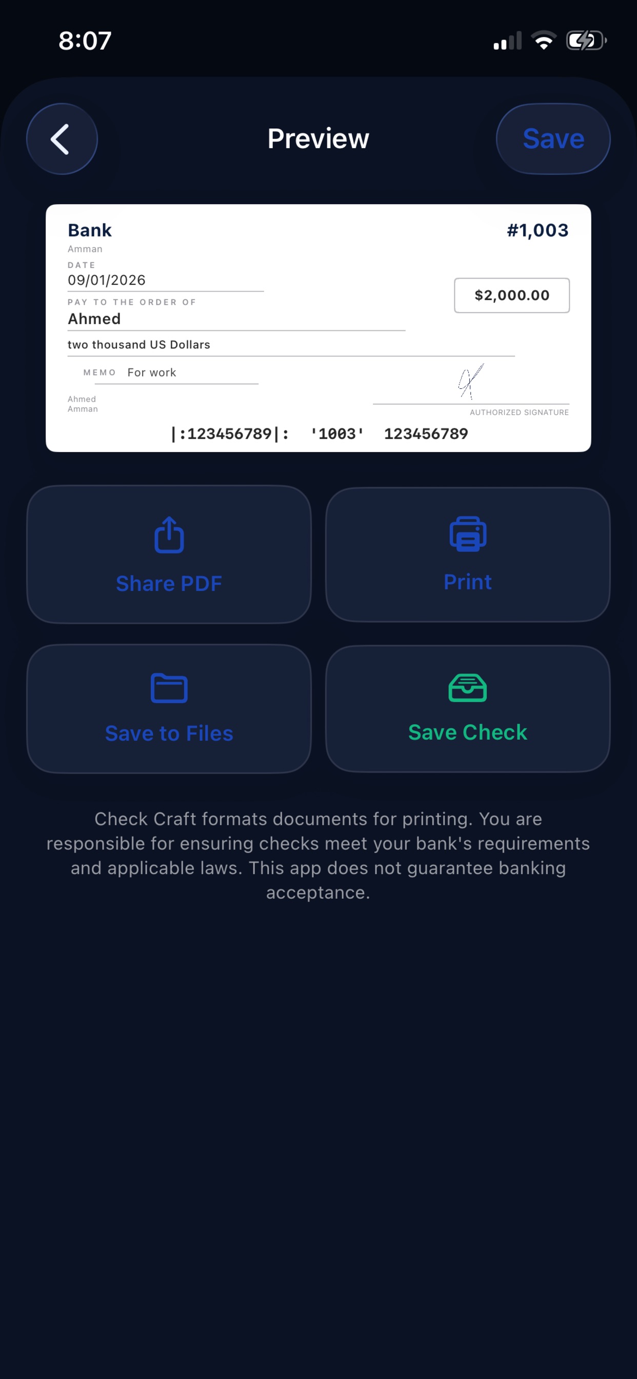 Screenshot 5 of Check Craft Pro
