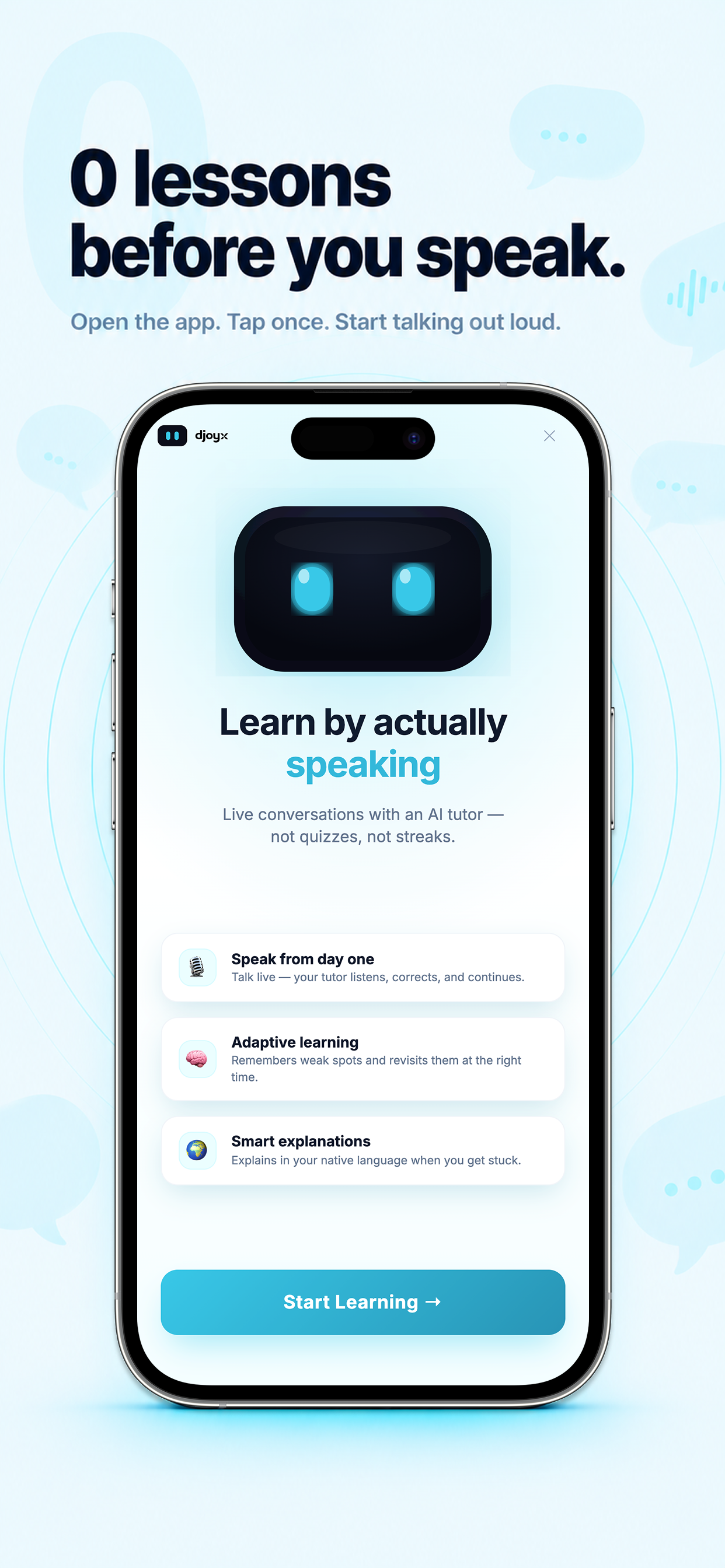 Djoyx: Live AI Language Tutor screenshot 3