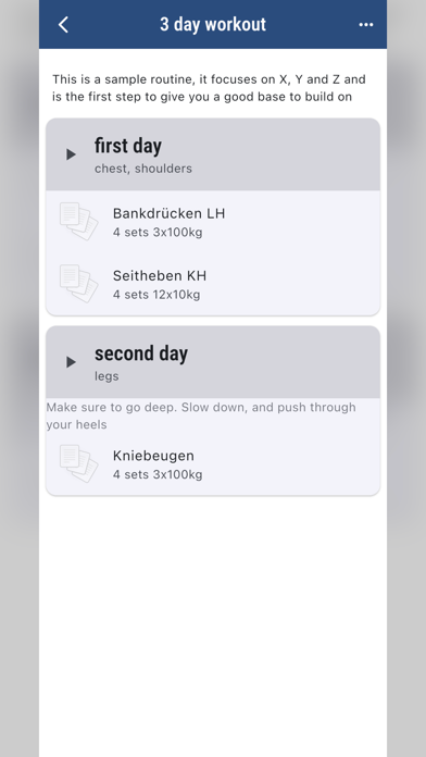 wger Workout Manager screenshot