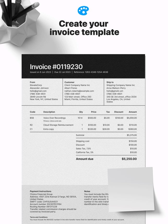 Invoice Maker - Estimate App.