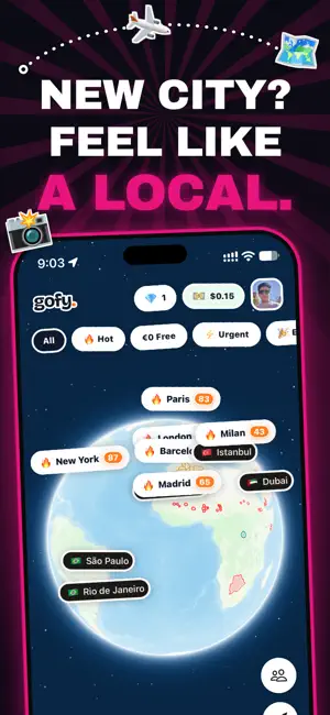Gofy - Live City Map. Get Paid screenshot 3