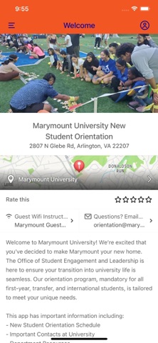 Marymount Orientation screenshot