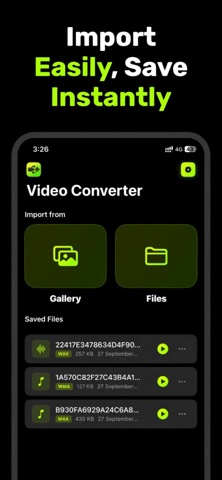 Video to Audio Converter + iPhone screenshot