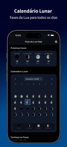Fase da Lua Hoje iPhone screenshot 2