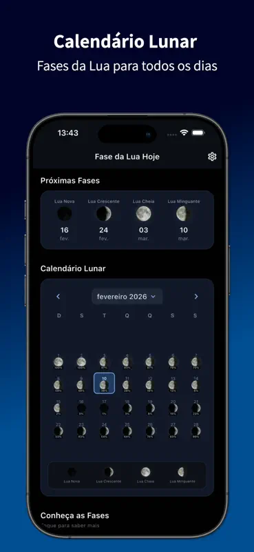 Fase da Lua Hoje screenshot 2 of 5
