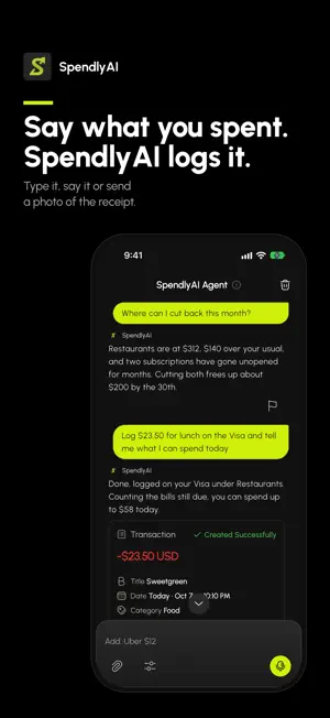 Budget App & Money - SpendlyAI screenshot 1