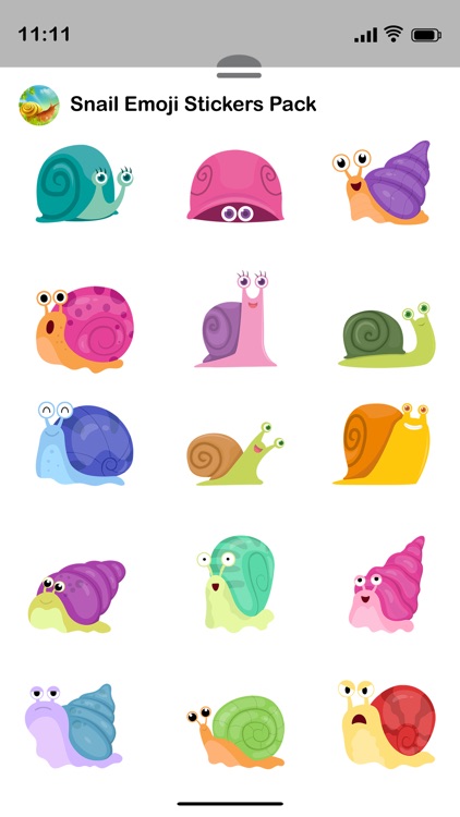 Snail Emoji Stickers Pack