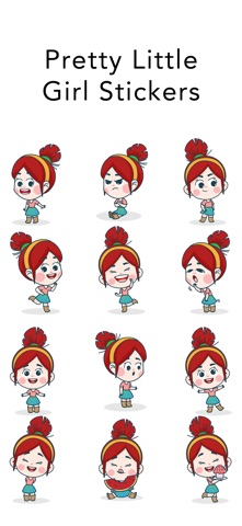 Pretty Little Girl Sticker Set screenshot