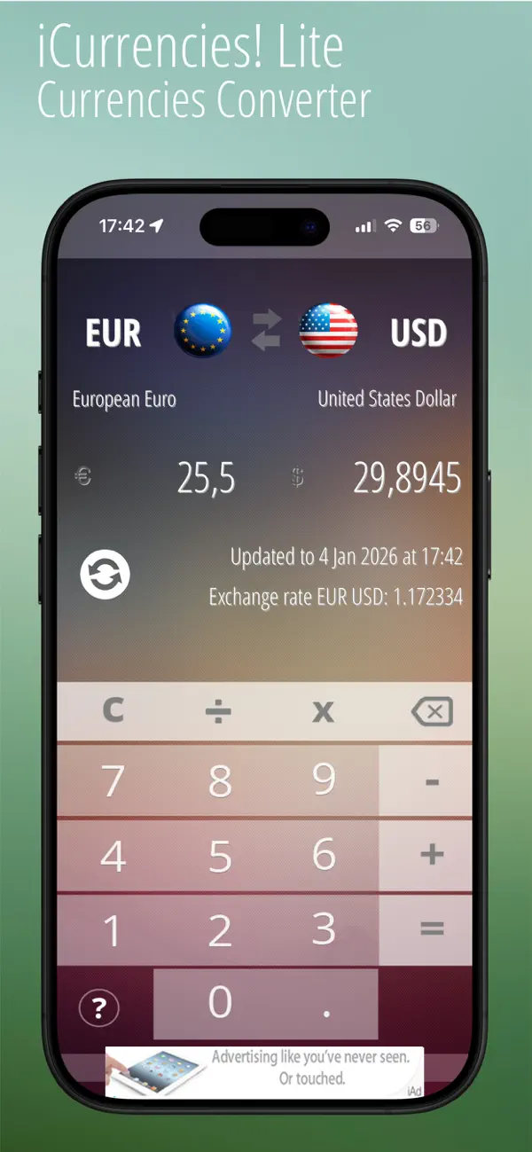 Screenshot #1 pour iCurrency! Lite - Converter