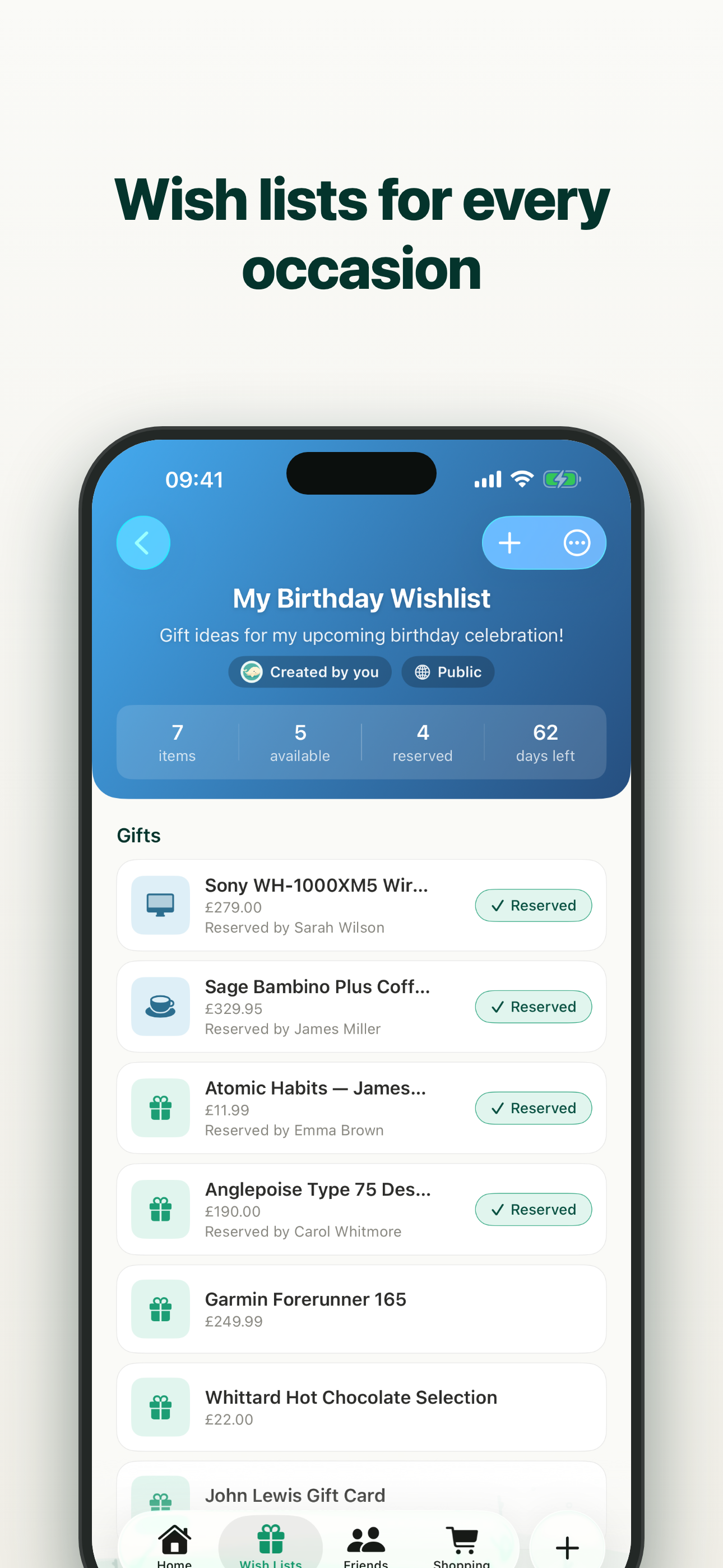 Giftwhale Wish Lists screenshot 4