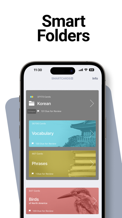 Spaced Repetition SmartCards+ iPhone screenshot 6 - Education app
