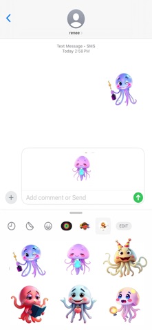 摇晃海蜇贴纸 screenshot