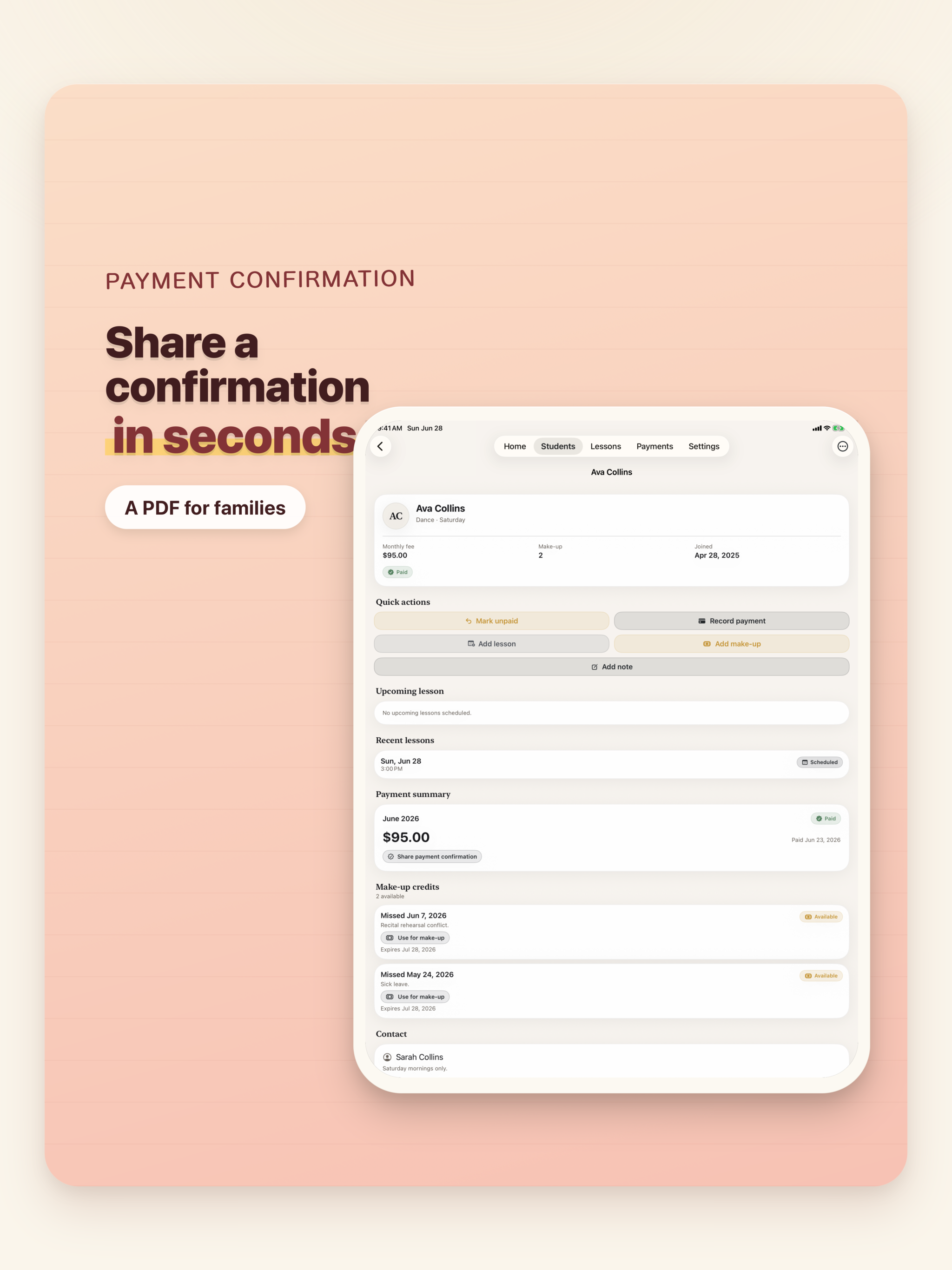 Lessonory: Tuition Tracker
