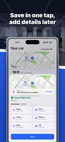 Where’s My Car: Find Parking iPhone screenshot