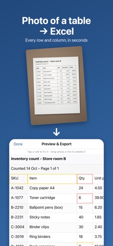 QuickScan: Image to Excel OCR screenshot